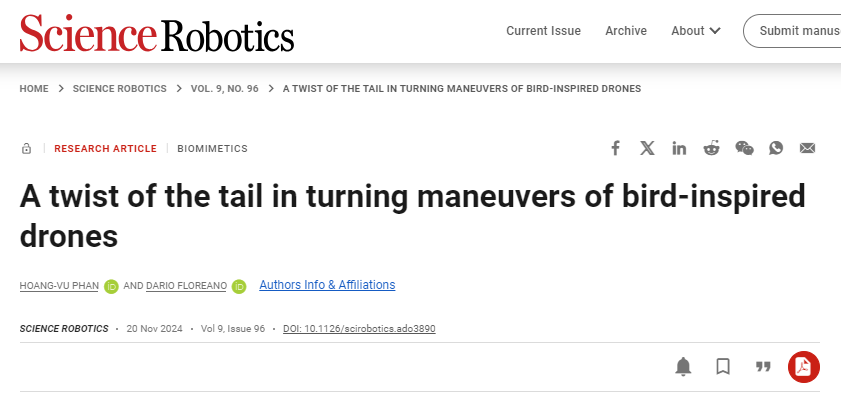 Science Robotics发表！洛桑联邦理工学院研究团队推出羽毛无人机LisRaptor，实现翅膀与尾翼双变形！(图2)